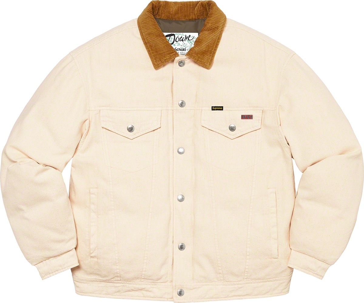 Supreme®/Schott® Canvas Down Trucker Jacket view 18